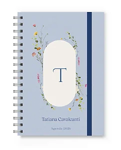 Agenda 2026 Florart Alfabeto Floral Azul