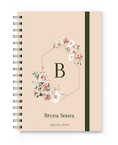 Agenda 2026 Florart Alfabeto Floral Rosê