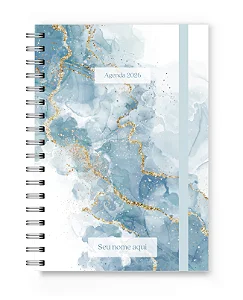 Agenda 2026 Florart Marmorizado Azul