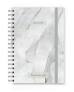 Agenda 2026 Florart Marmorizado Branco