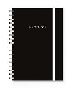 Caderno Personalizado Florart Preto