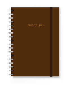 Caderno Personalizado Florart Marrom
