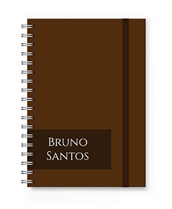 Caderno Personalizado Florart Marrom Clássico