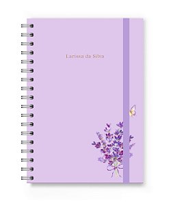 Caderno Personalizado Florart Lilás Floral