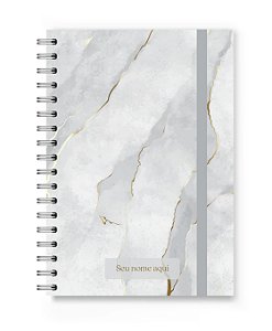 Caderno Personalizado Florart Mármore Branco