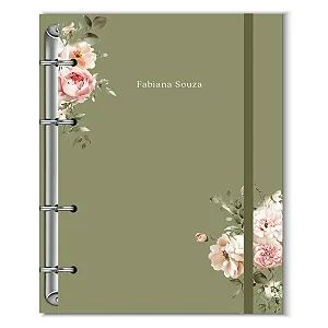 Fichário Florart Verde Floral