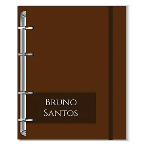 Fichário Florart Marrom Clássico