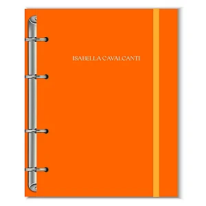 Fichário Florart Laranja