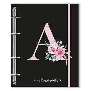 Fichário Florart Alfabeto Preto