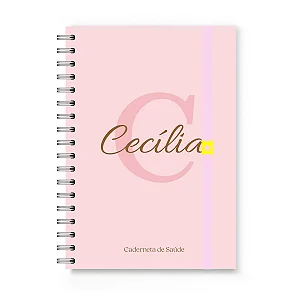 Caderneta de Vacinação Florart Alfabeto Rosa