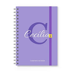 Caderneta de Vacinação Florart Alfabeto Roxo