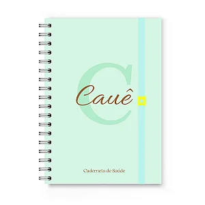 Caderneta de Vacinação Florart Alfabeto Verde Água