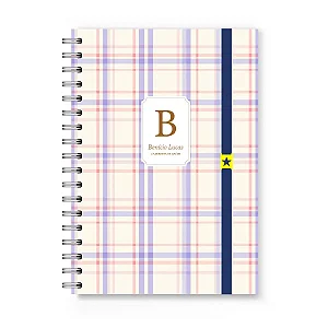 Caderneta de Vacinação Florart Xadrez Azul