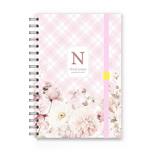 Caderneta de Vacinação Florart Xadrez Flores Brancas