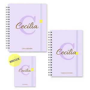 Kit Maternidade Florart Alfabeto Lilás