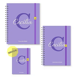 Kit Maternidade Florart Alfabeto Roxo