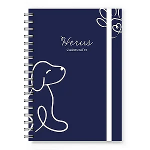 Caderneta Pet Florart Azul