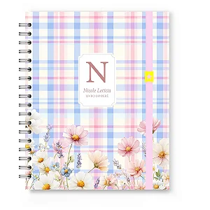 Livro do Bebê Florart Xadrez Flores Rosas