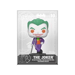 Funko Pop! Die-Cast Coringa The Joker Nº 10 em Metal com Case Acrílica