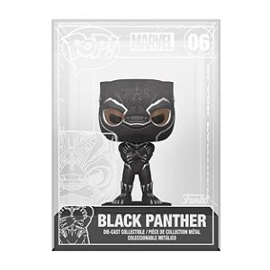 Funko Pop! Die-Cast Pantera Negra Nº 06 em Metal com Case Acrílica