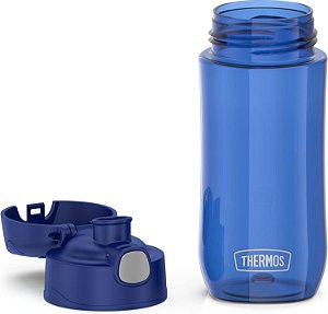 Garrafa Thermos Veneza 470ml Azul em Tritan BPA Free com Tampa de Botão e Alça Portátil – Leve e Resistente