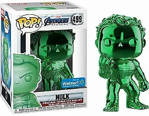 Funko Pop Marvel Avengers Endgame Hulk #499 Green Chrome Walmart Exclusive