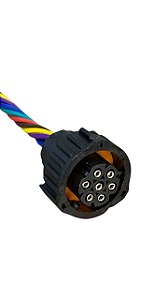 Chicote Plug 7 Vias Da Lanterna Traseira Para Scania Volvo