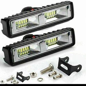 2x Farol De Milha Retangular P/carro Off Road P/ Jeep Truck