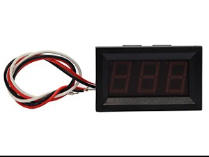 Voltímetro Digital 3 Vias Até 0 a 30 Volts Azul