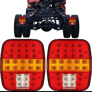 Par Lanterna Traseira Marmita Led Caminhão Ford Cargo Worker