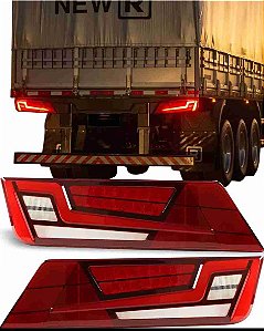 Par Sinaleira Traseira New Randon Led Bivolt Ré Freio Posição