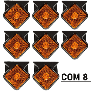 Kit 8 Lanternas Lateral Carretas Guerra Led 12/24v C/ Chicot