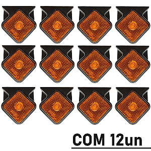 Kit 12 Lanternas Led Lat Carretas Guerra 12v E 24v C/ Chicot