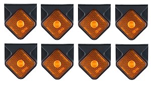 Kit 8 Lanternas Lateral Carretas Guerra Led 12v E 24v Original