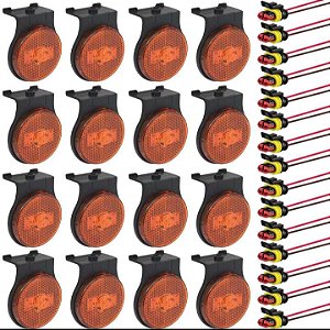 Kit 15 Lanternas Lateral Randon Original Braslux - C/chicote