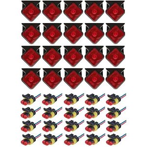 Kit 20 Lanternas Led Lateral Carretas Guerra Bivolt C/ Chico