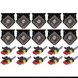 Kit 10 Lanterna Lateral  Cristal Carretas Led C/chico