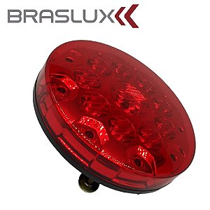 Lanterna Freio Posição Led 155mm 24v Caminhões Noma Vermelha