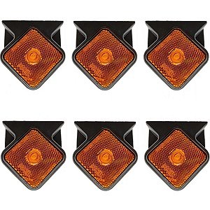 Kit 6 Lanternas Lateral P/ Carreta E Caminhão De Led Braslux
