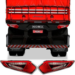 Par Lanterna Traseira Noma Titanium Led 24 Volts Original Braslux