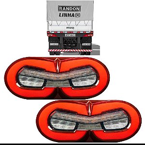 Par Lanterna Carreta Led Gemini Universal 12v e 24v Randon