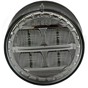 Lanterna Traseira LED Tech 70MM Ré Cristal Luz Manobra Bivolt