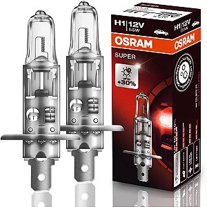 Lampadas Osram Super H1 Par Farol 30% Mais Luz 55w 12v Par