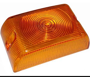 Lente Lanterna Retangular Universal Amarelo Sinalsul