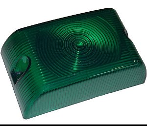 Lente Lanterna Retangular Universal Verde Sinalsul