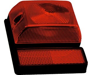 Lanterna de Posição Univ Arredondada C/Retrorrefletor 1119R Vermelha