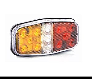 Lanterna Traseira Led Selada Reboque Canoinha 12v