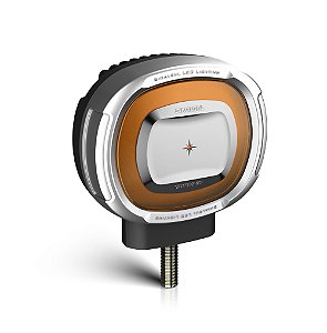 Lanterna Foguinho LED 3 Três Marias Laranja para Caminhão, Carreta Universal.