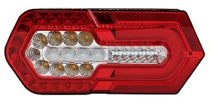 Lanterna Led Traseira 4 Funções Bivolt C/ Guia Luz Reboque