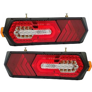 Par Lanterna Traseira Led Turn Cpl 12v E 24v Sinalsul Traseira